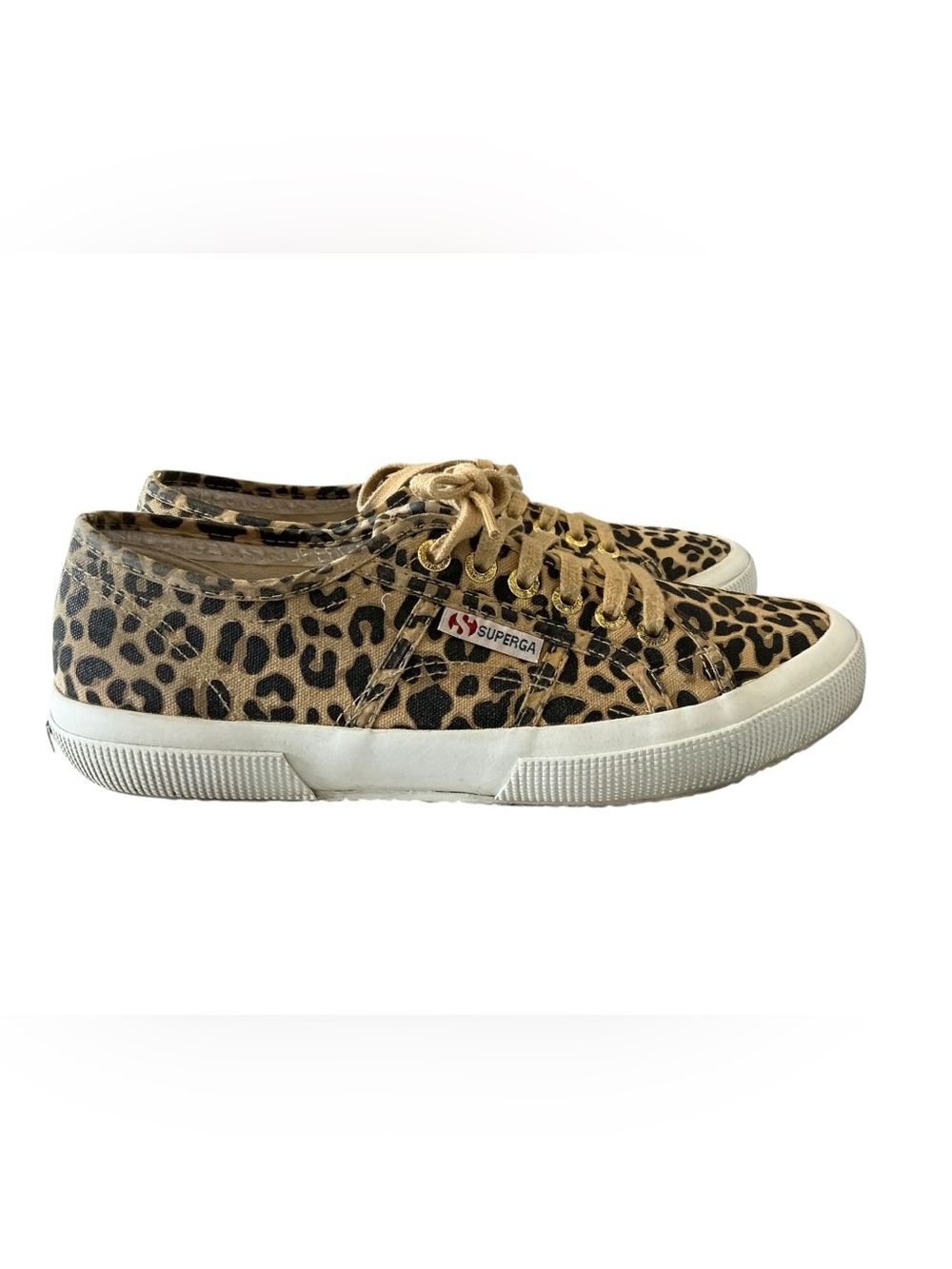 Superga Leopard Print Canvas Sneakers Women’s Size 8.5 Low Top Shoes